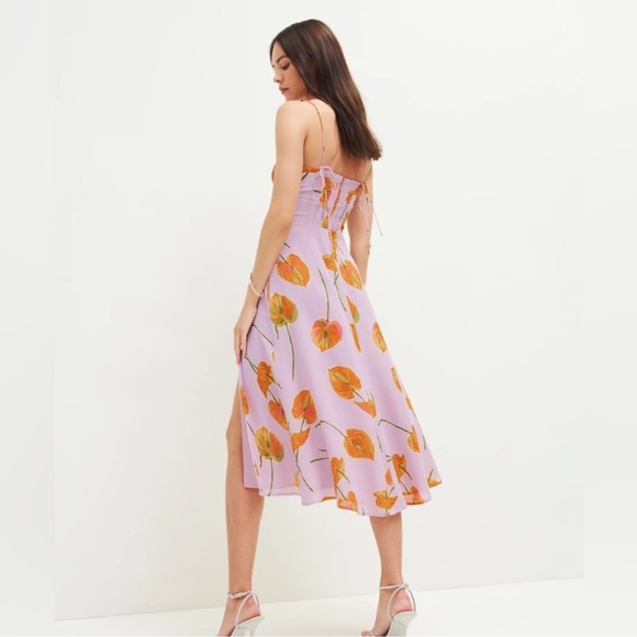 Reformation Juliette Midi Dress. - Picture 3 of 7